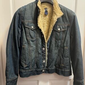 GAP Denim Jacket with Sherpa Lining